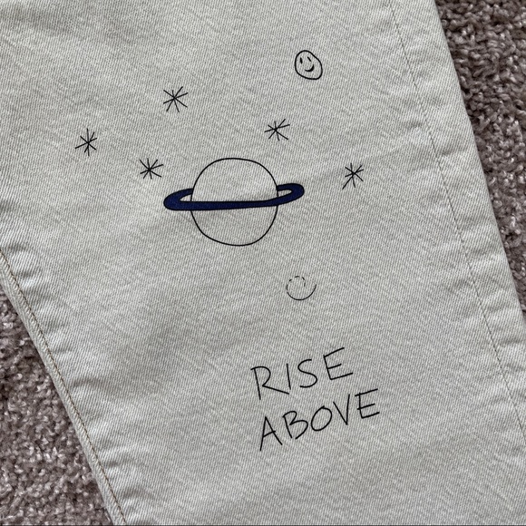 LEVIS 501 DENIM JEANS LIGHT WASH 30X29 DOODLE ART - Picture 8 of 10